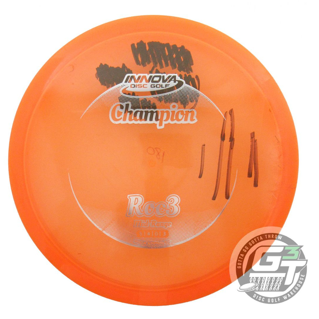 USED Innova Champion Roc3 180g Orange Silver Foil Midrange Golf Disc