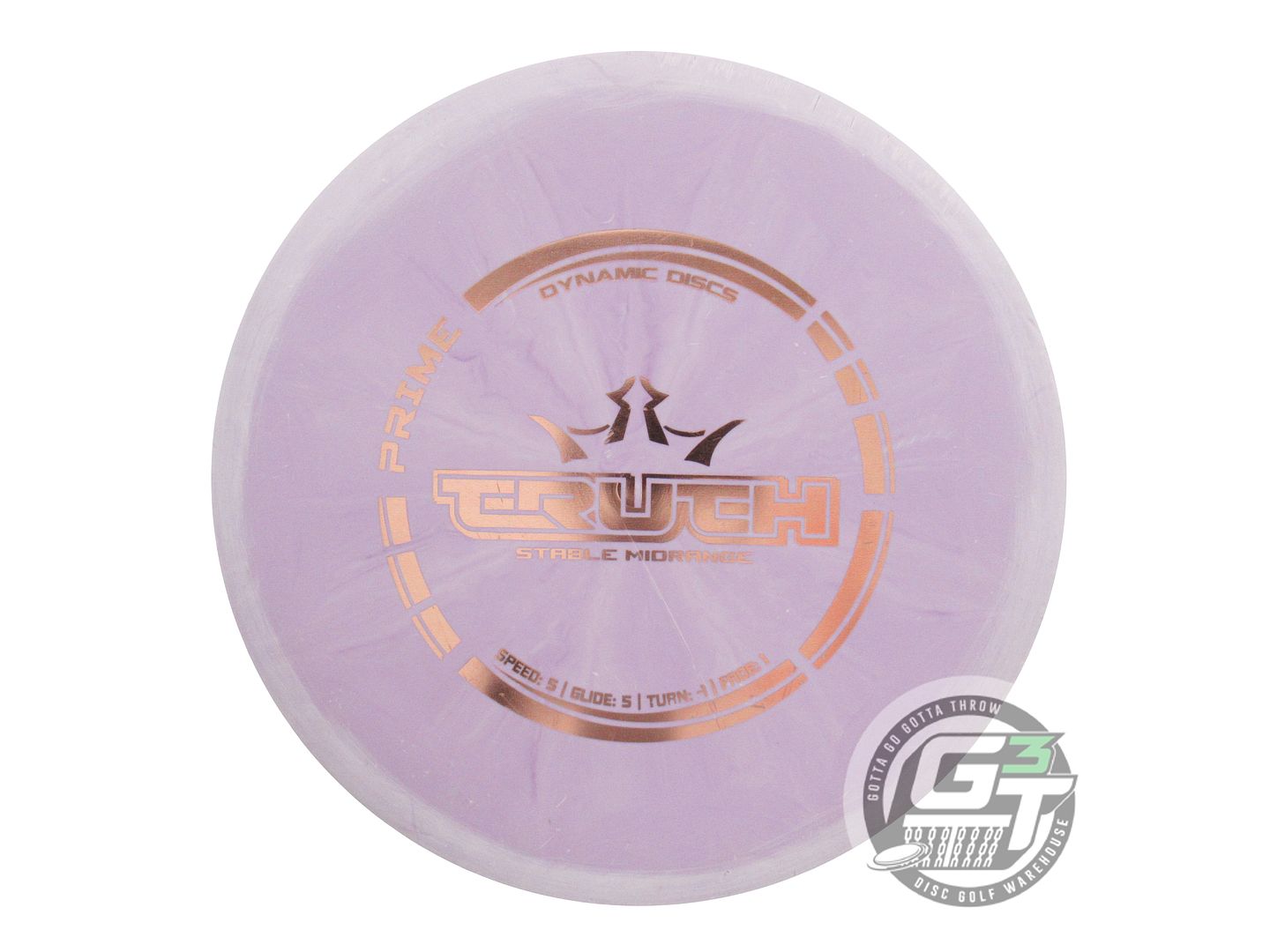 USED Dynamic Discs Prime Burst Truth 176g Lilac Gold Foil Midrange Golf Disc