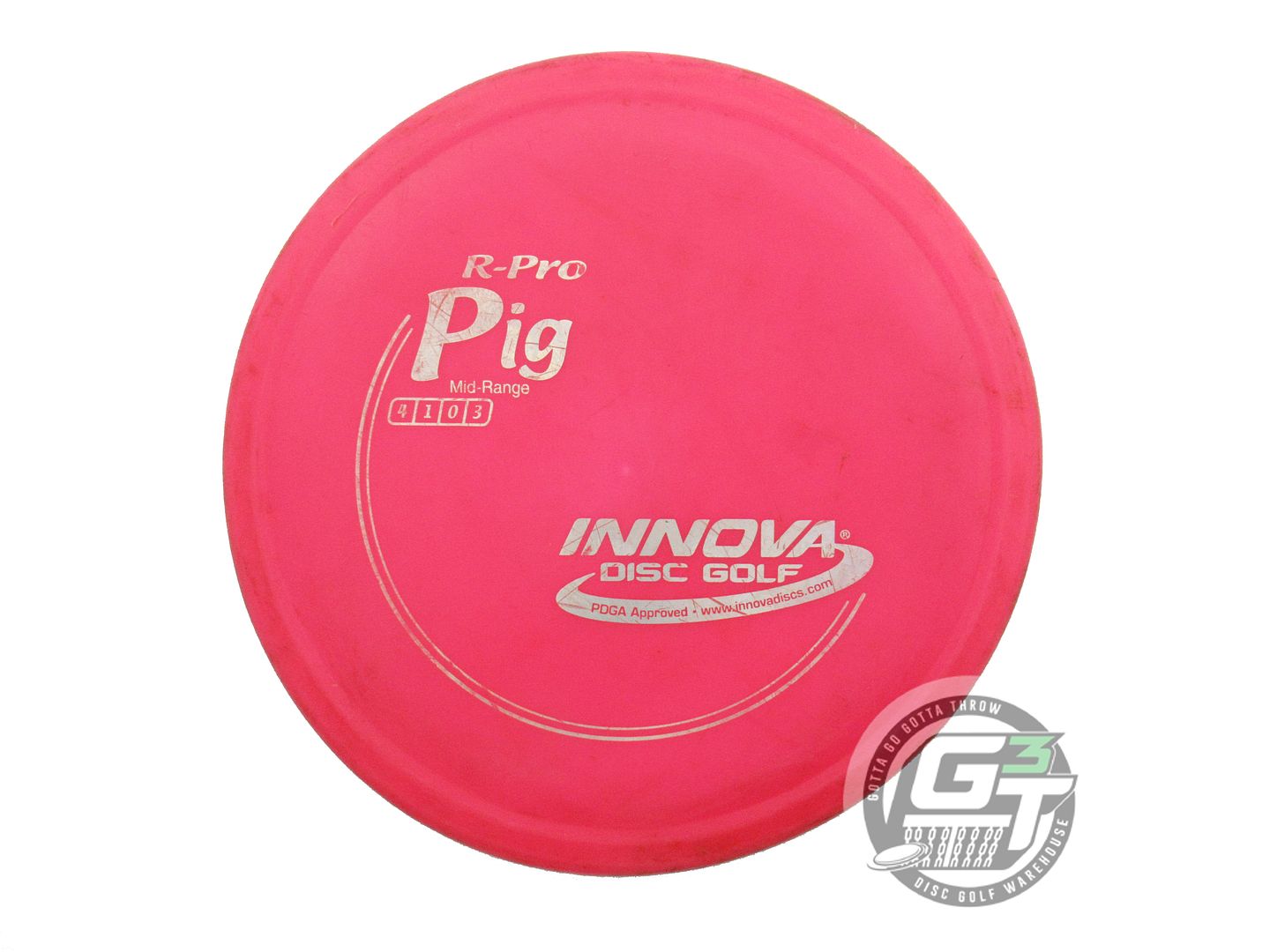 USED Innova R-Pro Pig 170g Hot Pink WARPED Putter Golf Disc