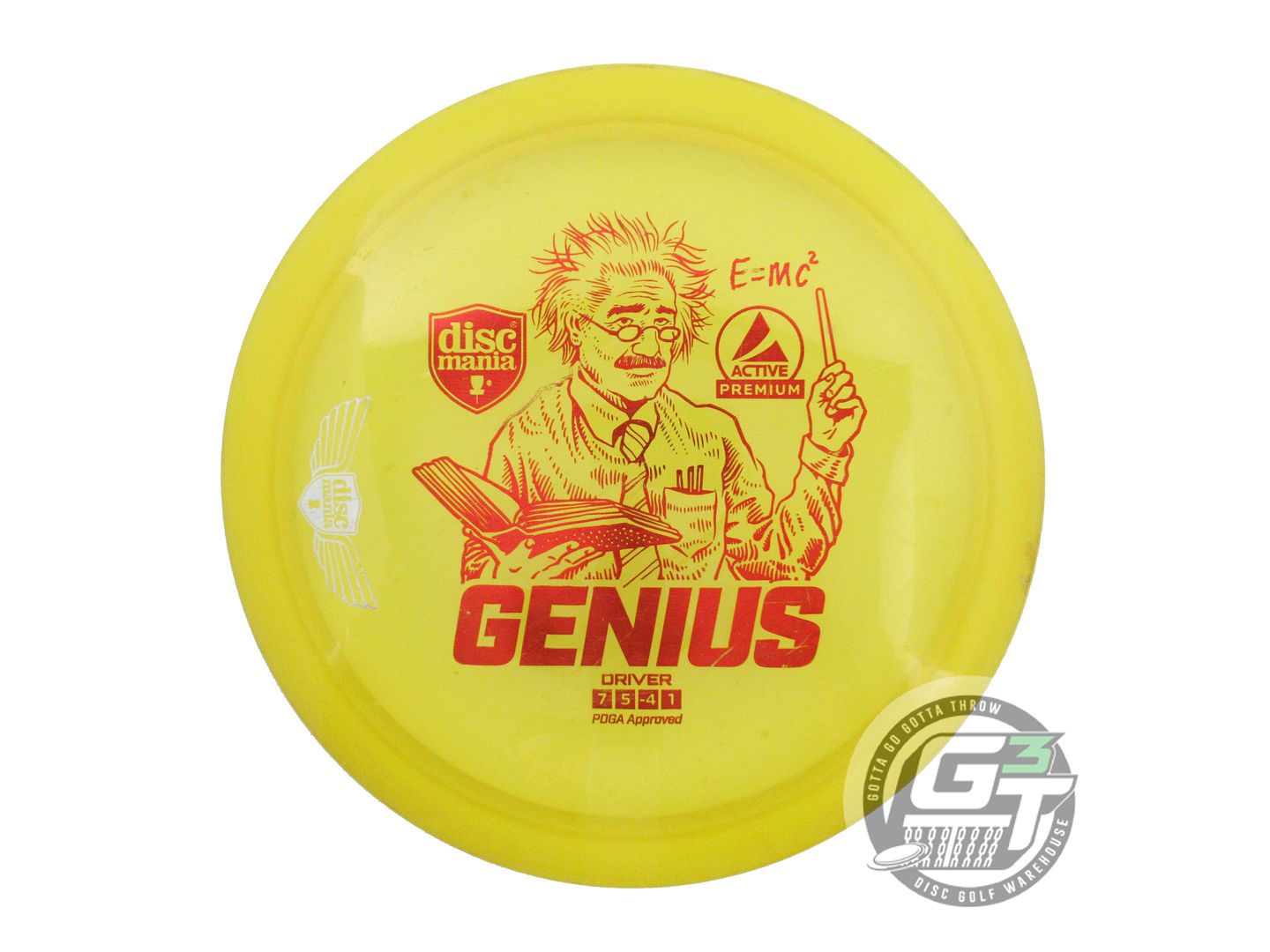 USED DiscMania X-OUT Active Premium Genius 173g Yellow Fairway Driver Golf Disc