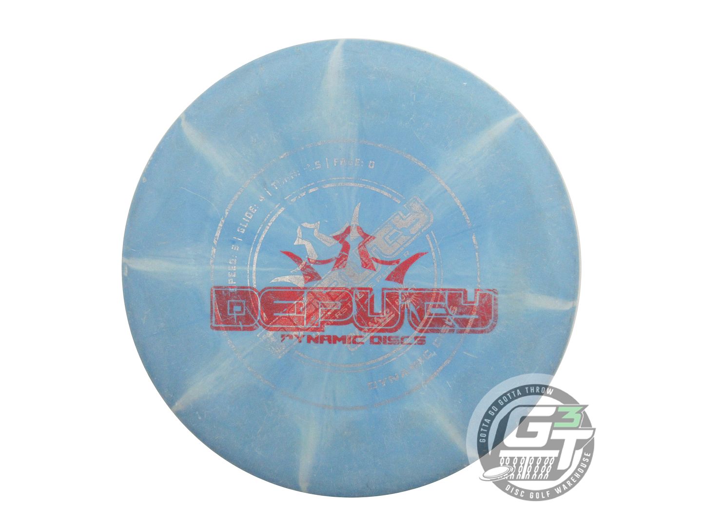 USED Dynamic Discs X-OUT Classic Blend Burst Deputy 173g Blue Putter Golf Disc