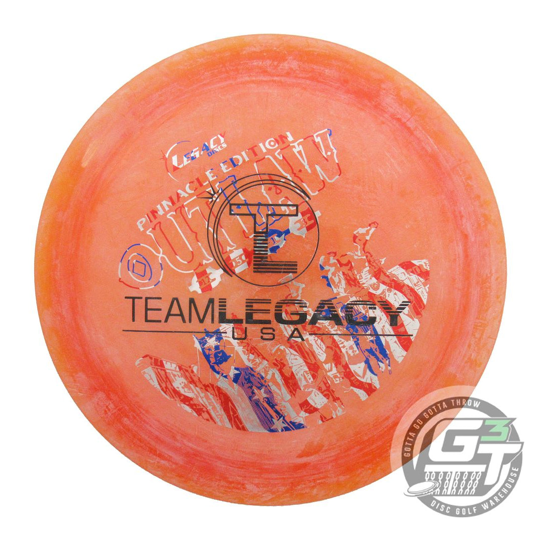 USED Legacy Discs Pinnacle Outlaw 178g Orange TEAM STAMP CHALKY Driver Golf Disc