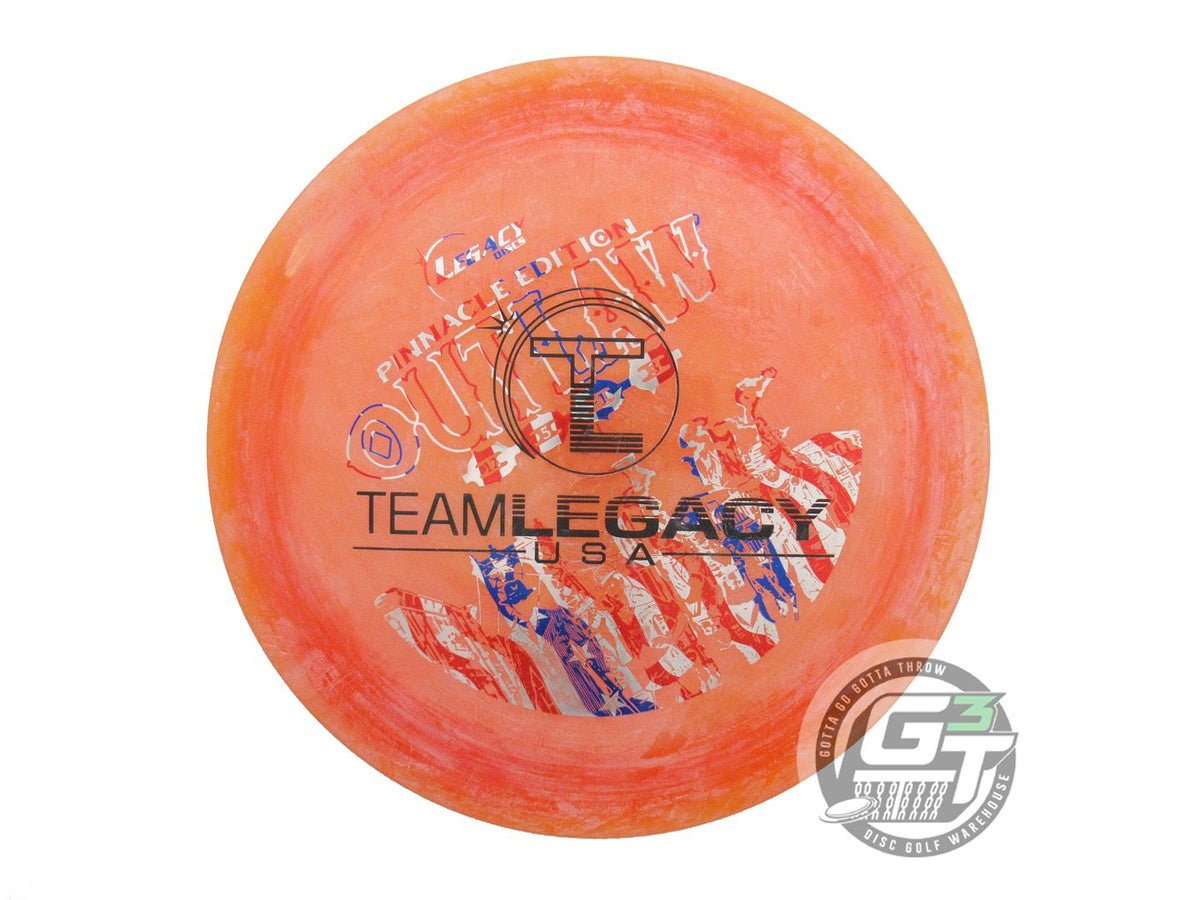 USED Legacy Discs Pinnacle Outlaw 178g Orange TEAM STAMP CHALKY Driver Golf Disc
