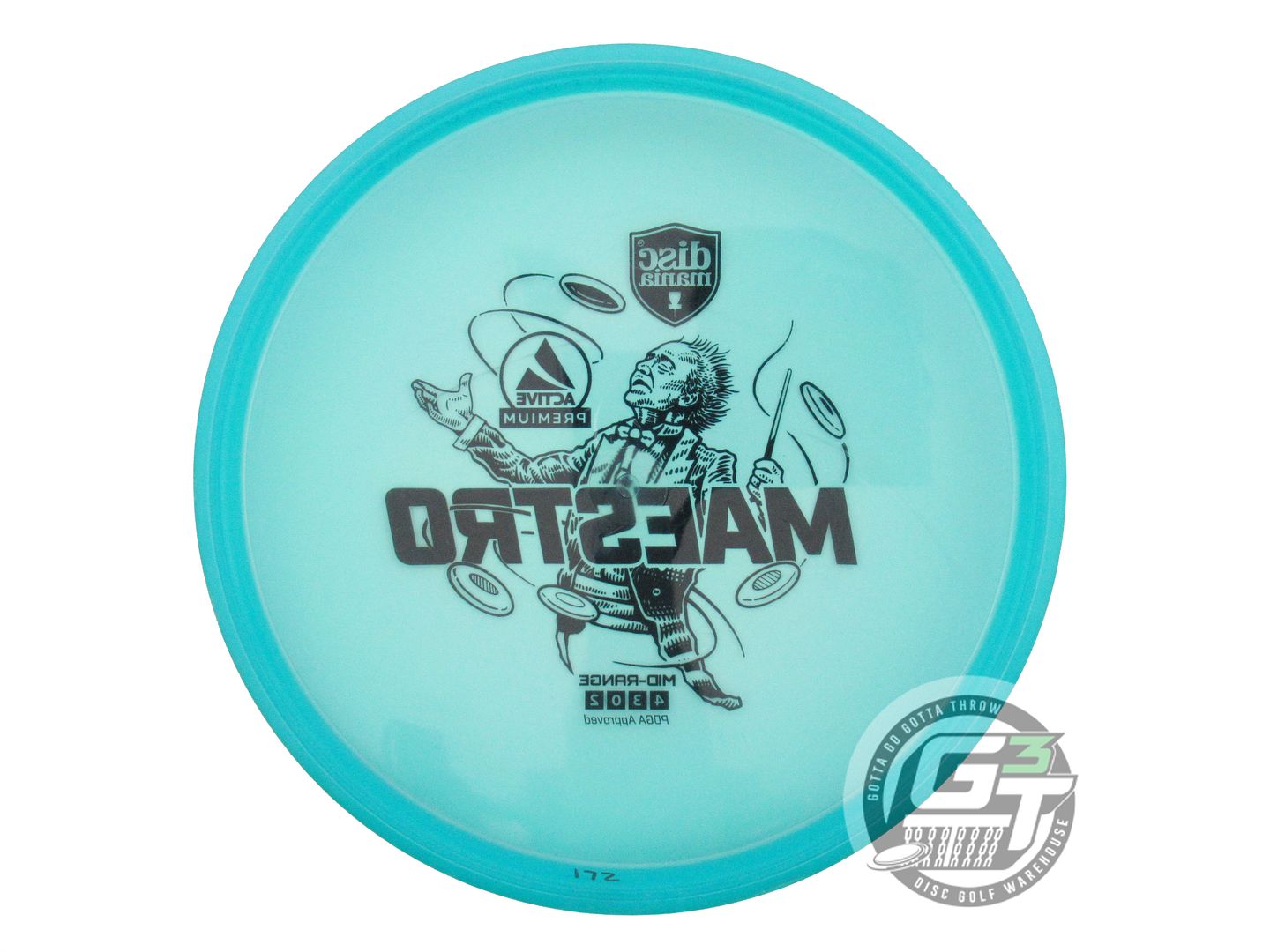 USED DiscMania Active Premium Maestro 172g Teal Black Stamp Midrange Golf Disc