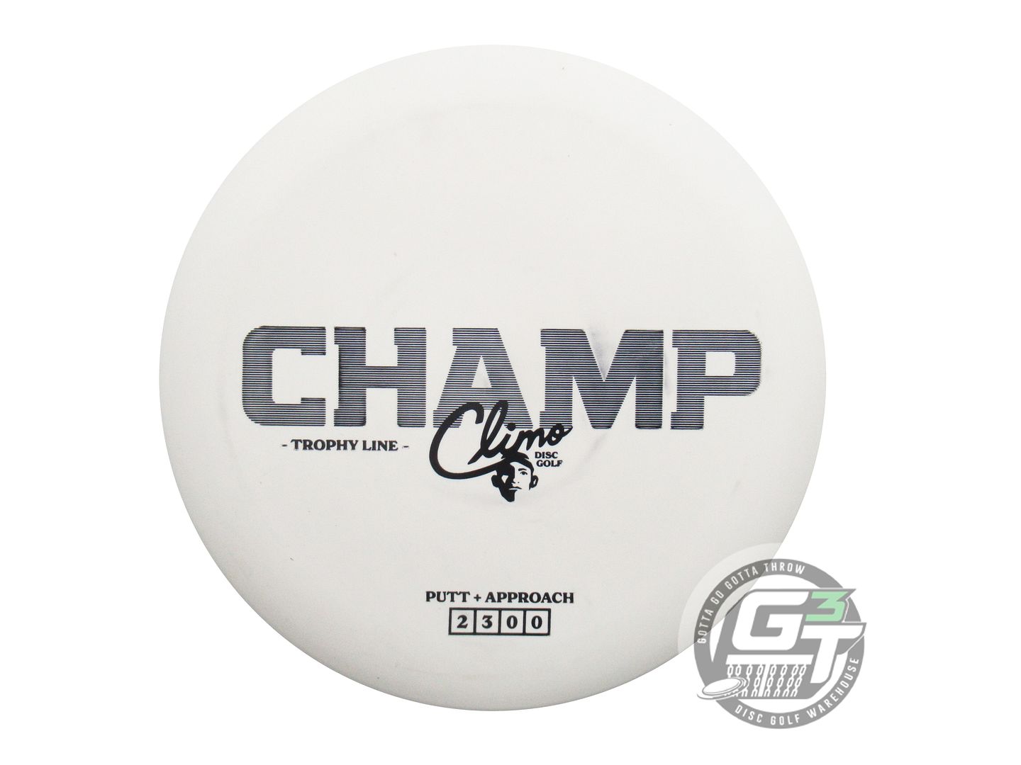 USED Climo Trophy Line Champ 175g White Black Stamp Putter Golf Disc