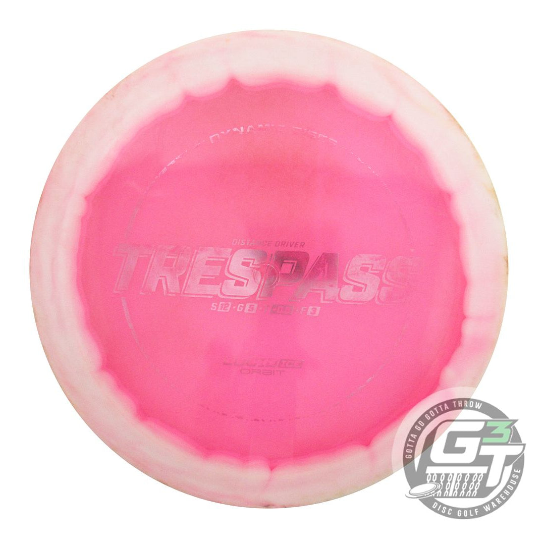 USED Dynamic Discs Lucid Ice Orbit Trespass 175g Pink Distance Driver Golf Disc