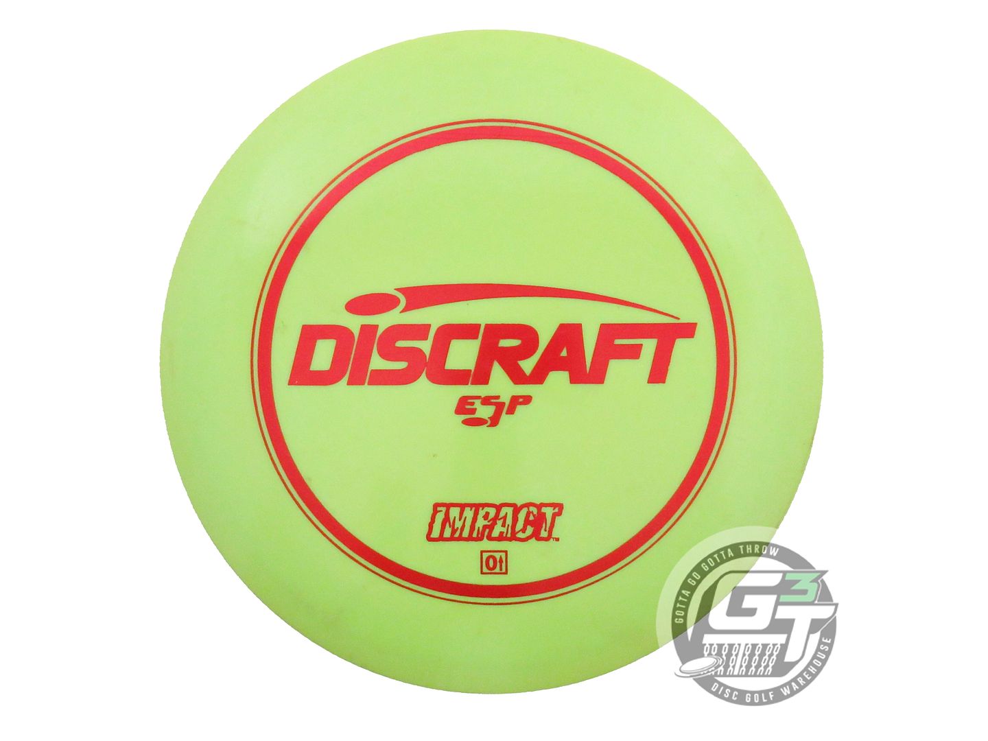 USED Discraft ESP Impact 177g Lime Red Foil OOP Fairway Driver Golf Disc
