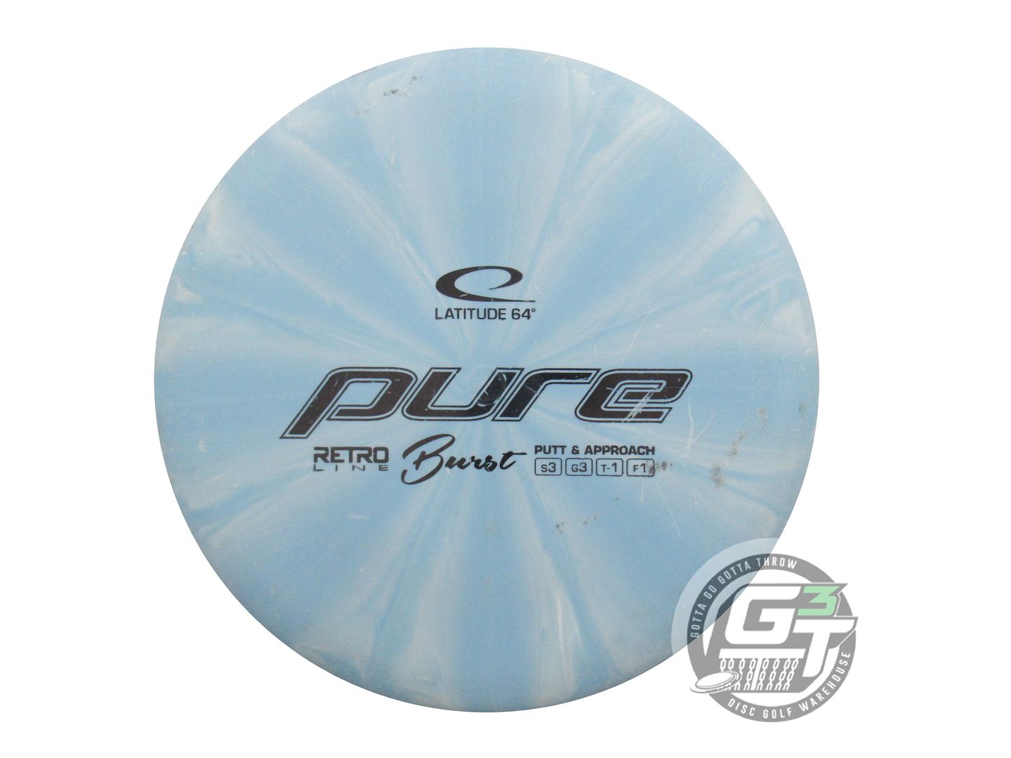 USED Latitude 64 Retro Burst Pure 176g Blue Black Stamp Putter Golf Disc