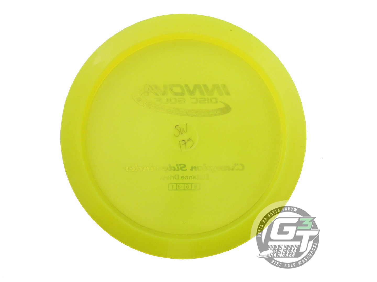 USED Innova Champion Sidewinder 175g Yellow Silver Foil Distance Driver Disc