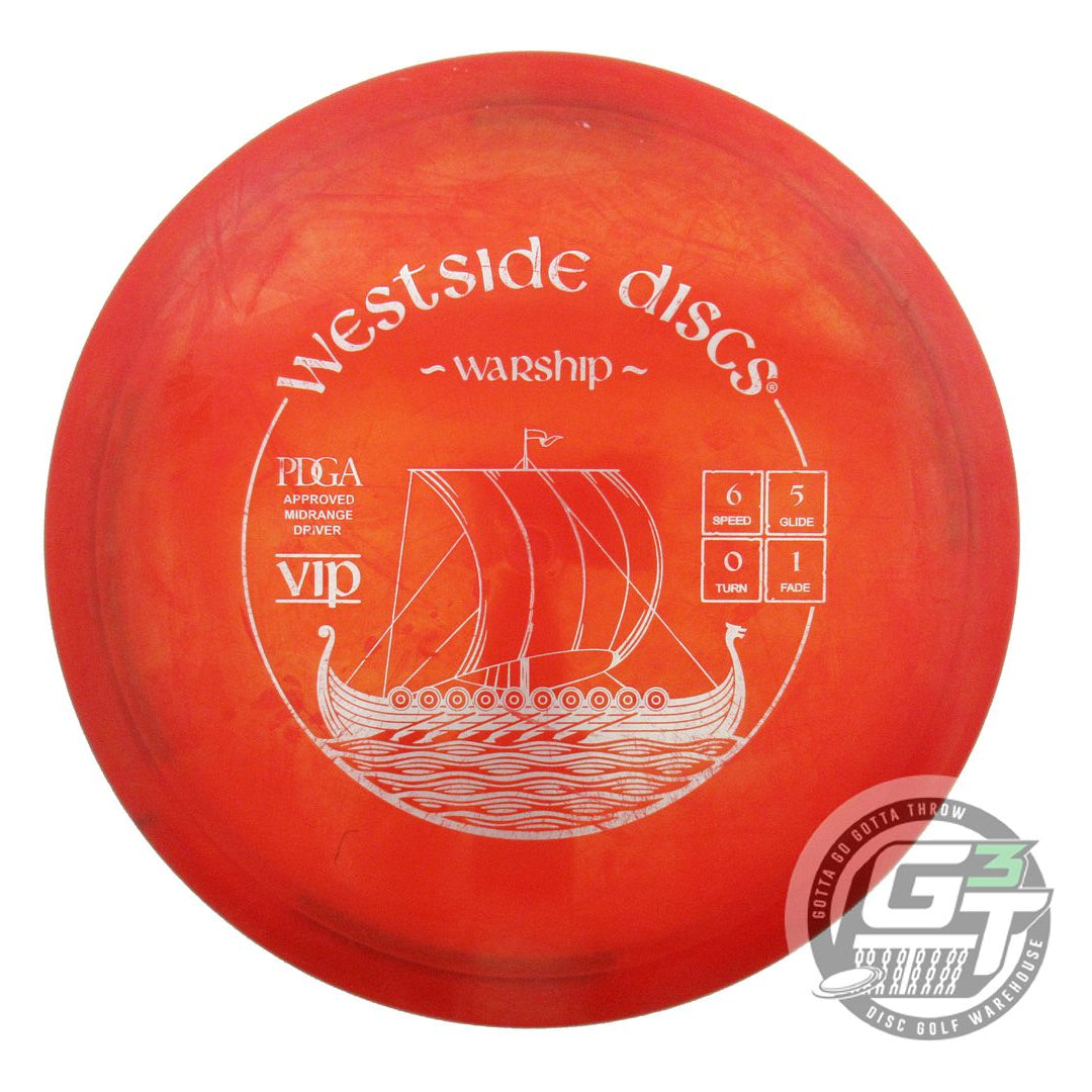 USED Westside Discs VIP Warship 169g Red Silver Foil Midrange Golf Disc