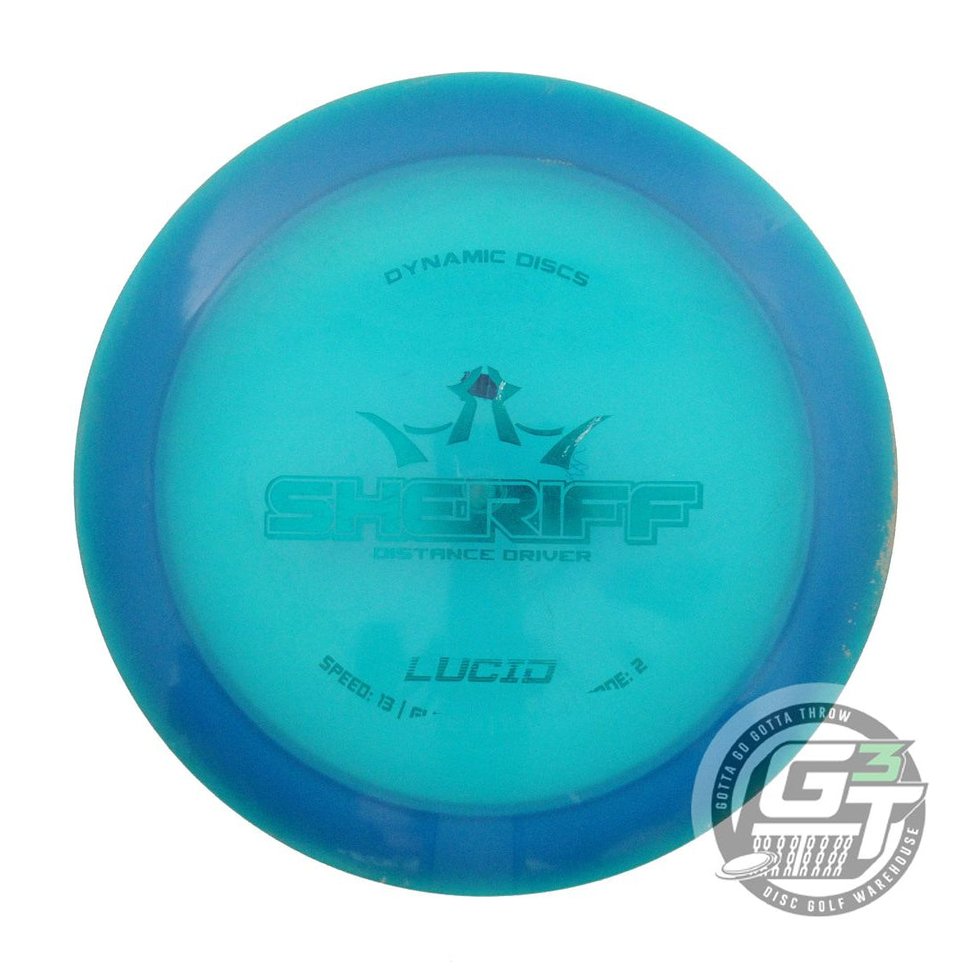USED Dynamic Discs Lucid Sheriff 169g Blue Teal Foil Distance Driver Golf Disc