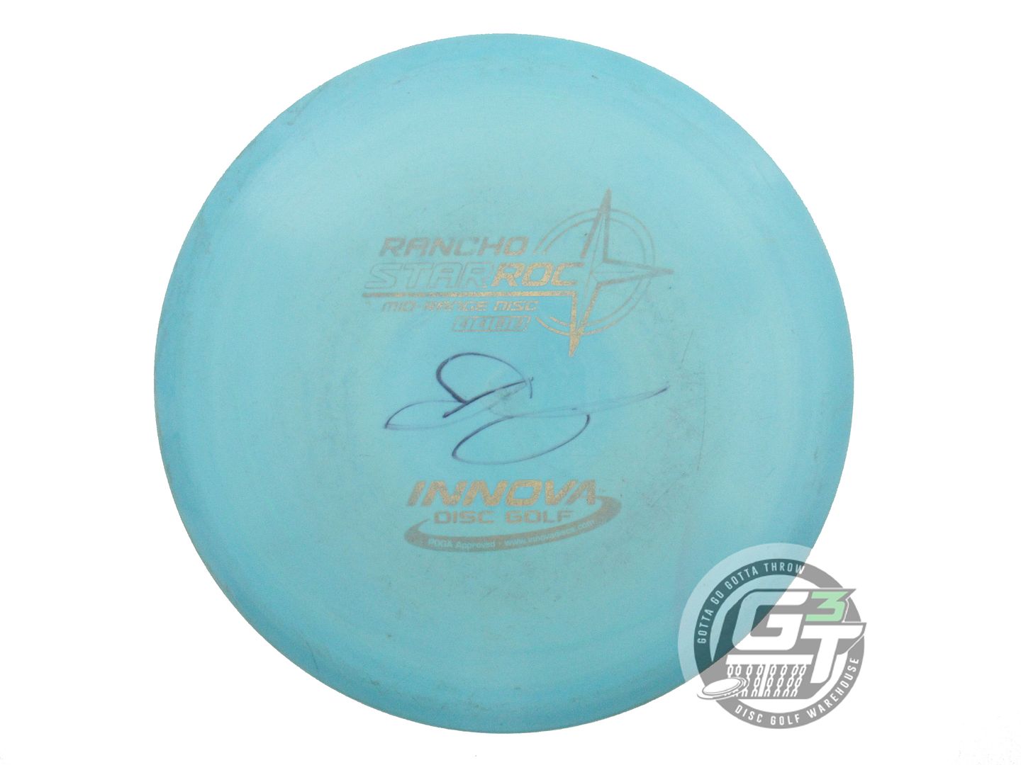 USED Innova Star Rancho Roc 180g Teal Silver Foil Midrange Golf Disc