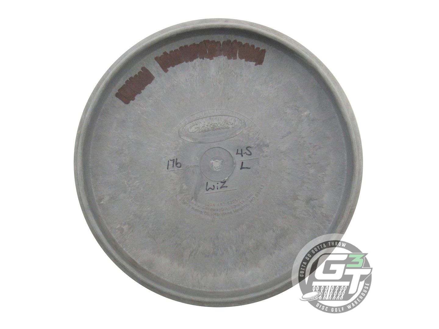 USED Gateway 4S Lunar Wizard 176g Gray Silver Holo Foil Putter Golf Disc