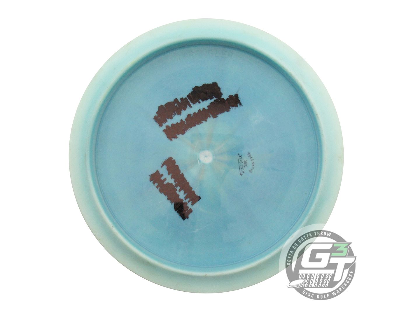 USED Lone Star Bravo Wrangler 174g White-Teal Lime Foil Distance Driver Disc