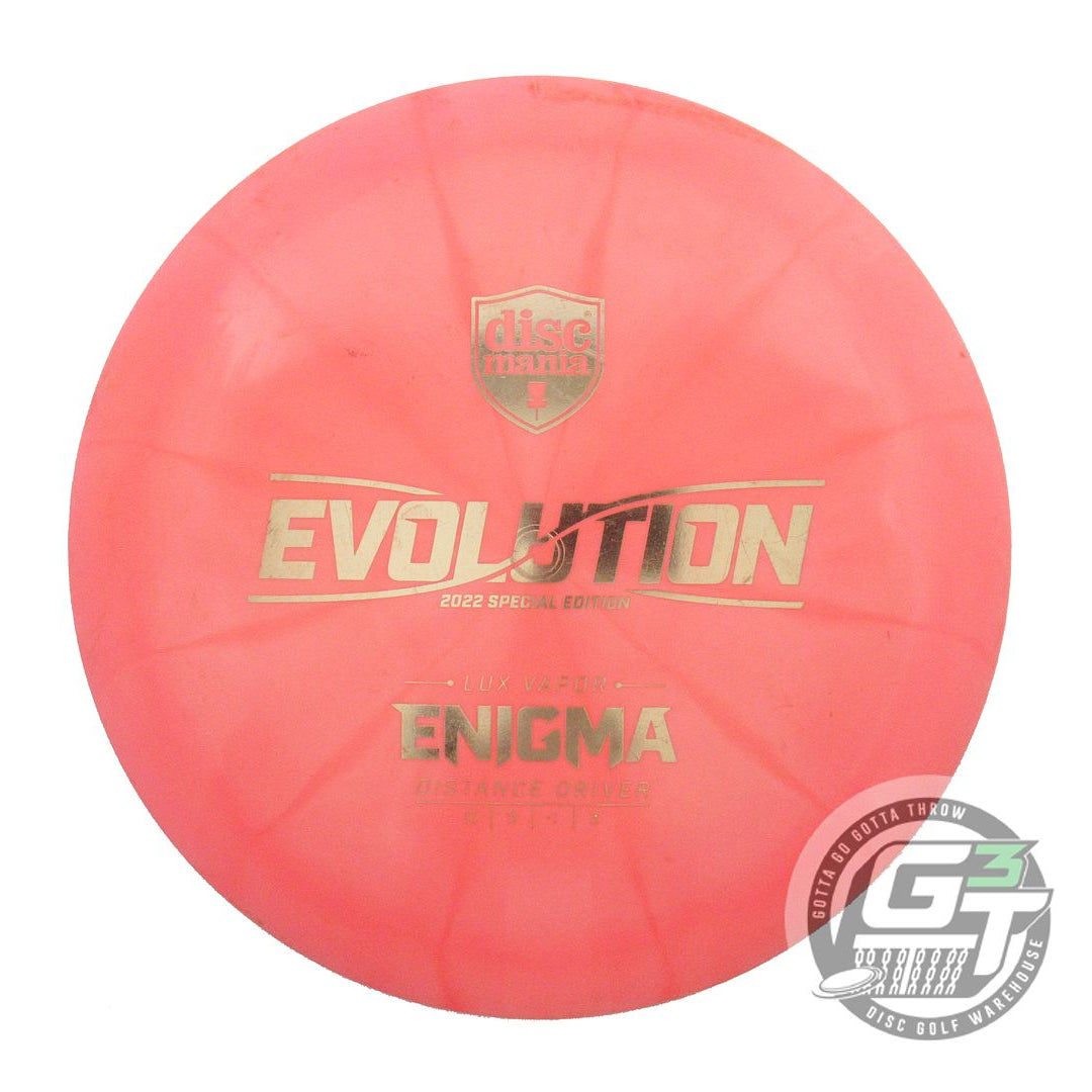 USED DiscMania Lux Vapor Enigma 174g Pink Gold Foil Distance Driver Golf Disc