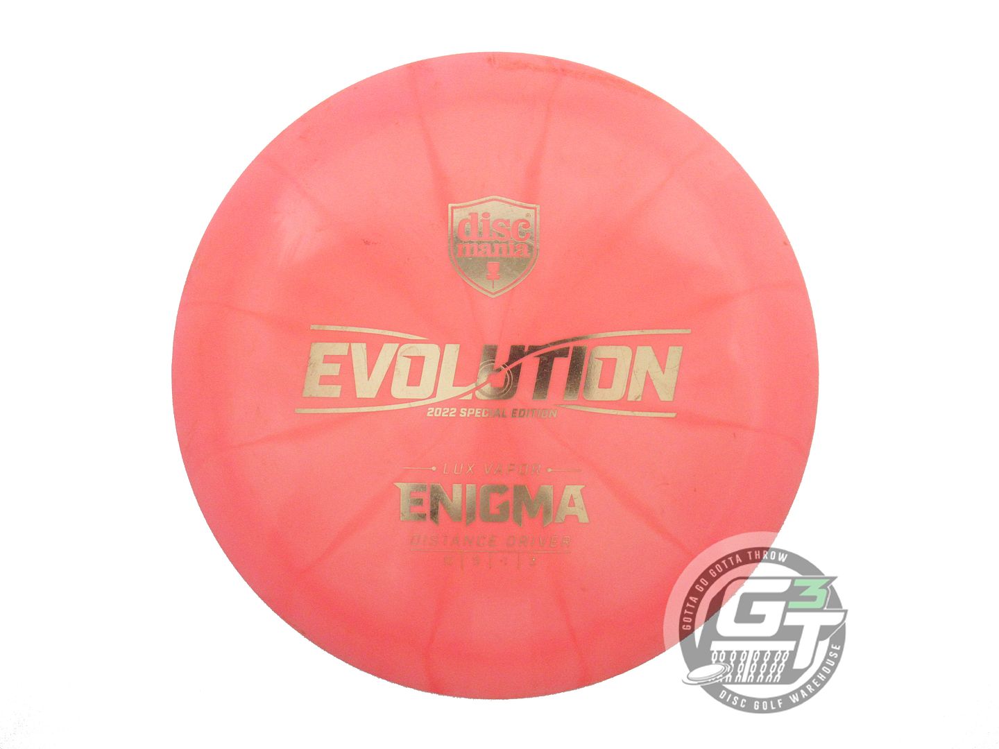 USED DiscMania Lux Vapor Enigma 174g Pink Gold Foil Distance Driver Golf Disc