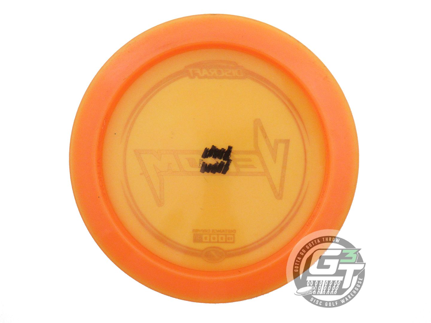 USED Discraft Z Venom 175g Orange Red Weave Foil Distance Driver Golf Disc