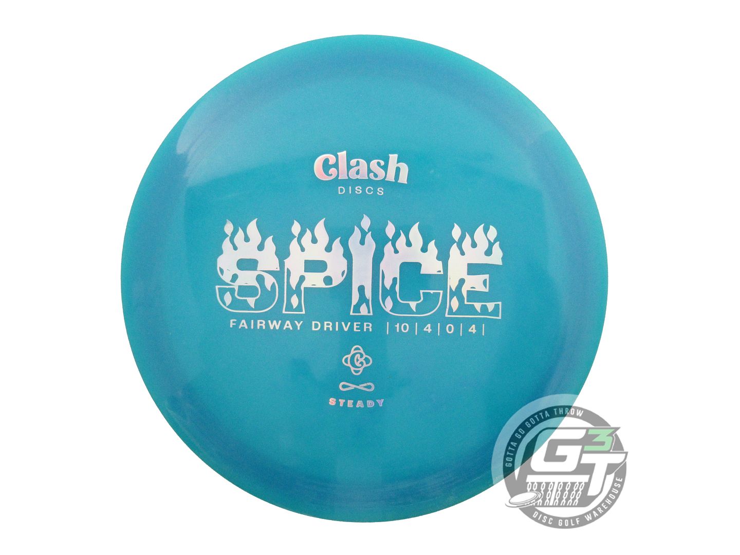 USED Clash Discs Steady Spice 178g Teal Silver Holo Foil Fairway Driver Disc