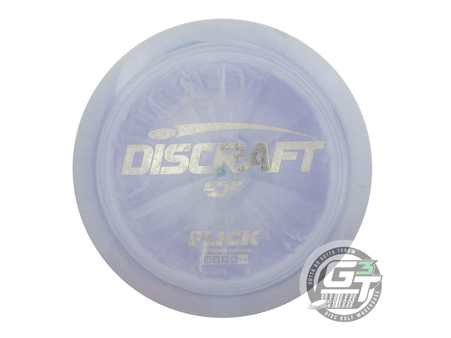 USED Discraft ESP Flick 166g Periwinkle Silver Foil Distance Driver Golf Disc