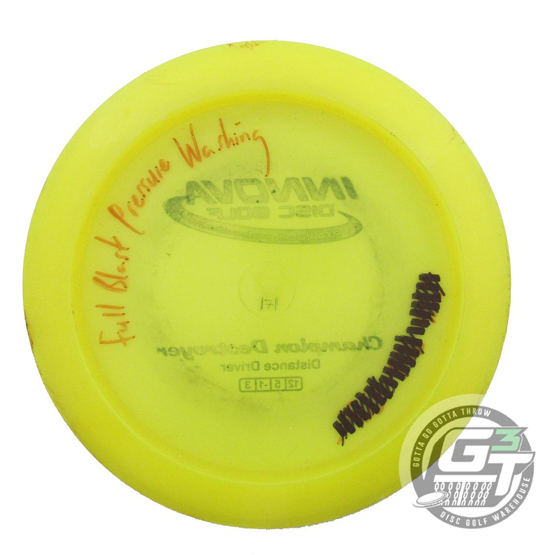 USED Innova Champion Destroyer 171g Yellow Black Stamp Distance Driver Golf Disc