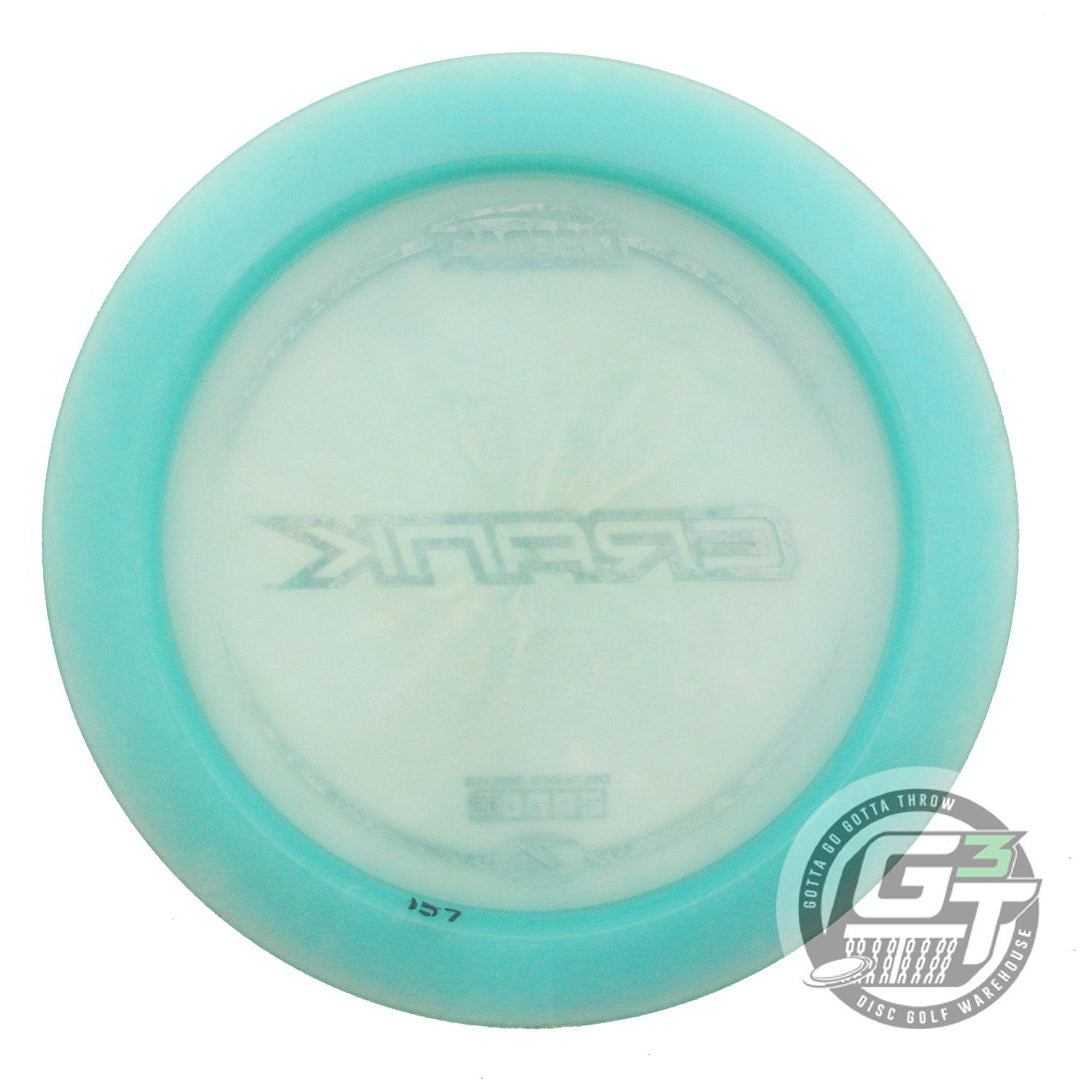 USED Discraft Z Lite Crank 157g Aqua Teal Heart Foil Distance Driver Golf Disc