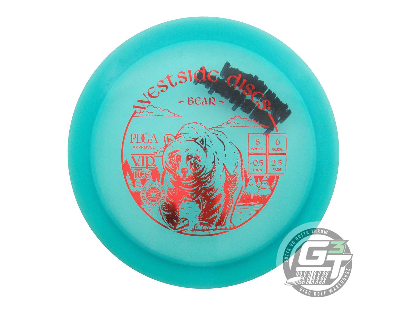 USED Westside Discs VIP Ice Bear 173g Teal Red Foil Fairway Driver Golf Disc