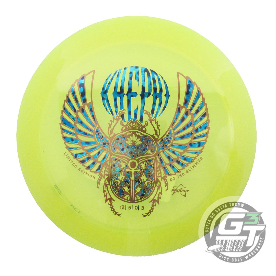 Prodigy Limited Edition Khepri Stamp Glimmer 750 Series D2 Distance Driver Golf Disc (Individually Listed)