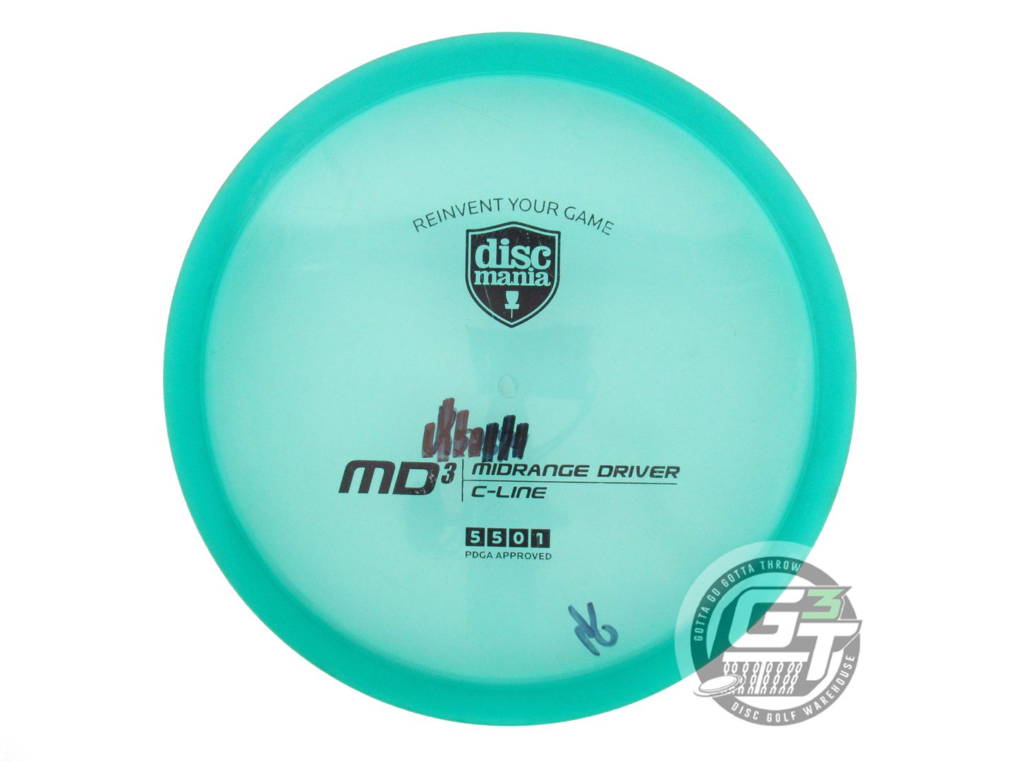 USED DiscMania C-Line MD3 178g Seafoam Black Stamp Midrange Golf Disc