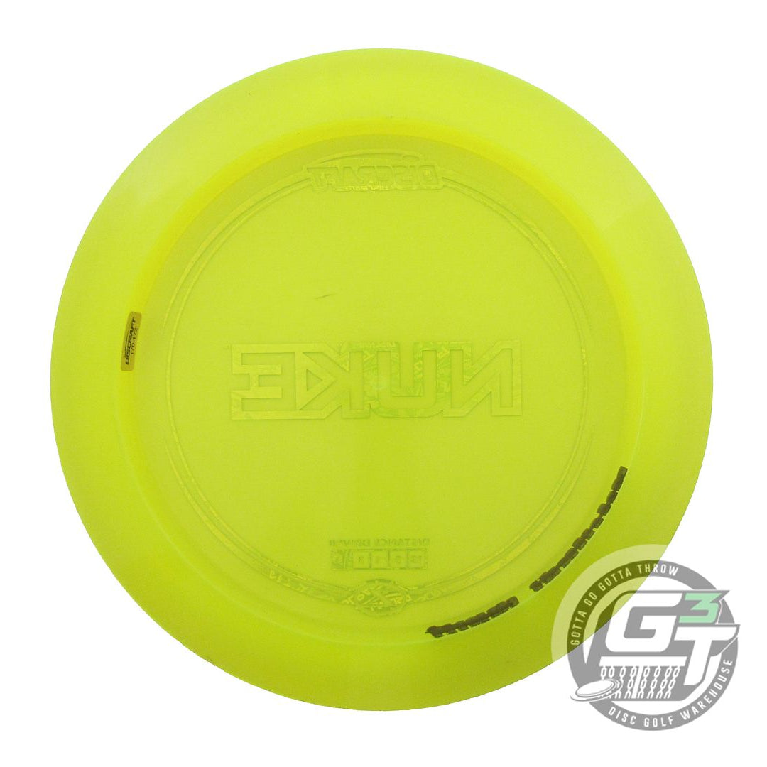 USED Discraft Z Nuke 173g Yellow Holo Logo Foil Distance Driver Golf Disc