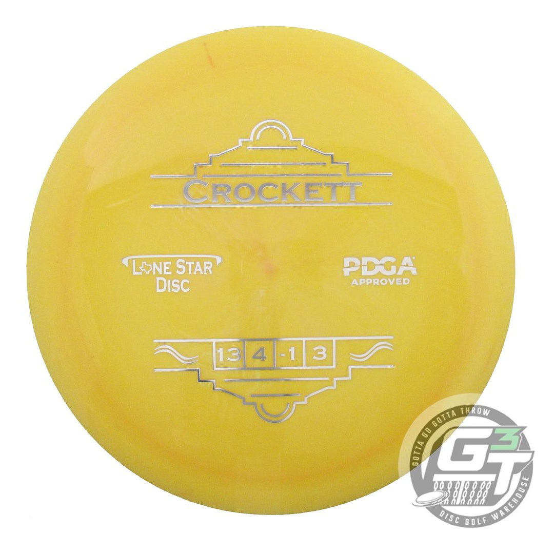 NOS Lone Star Bravo Crockett 176g Yellow Silver Foil Distance Driver Golf Disc