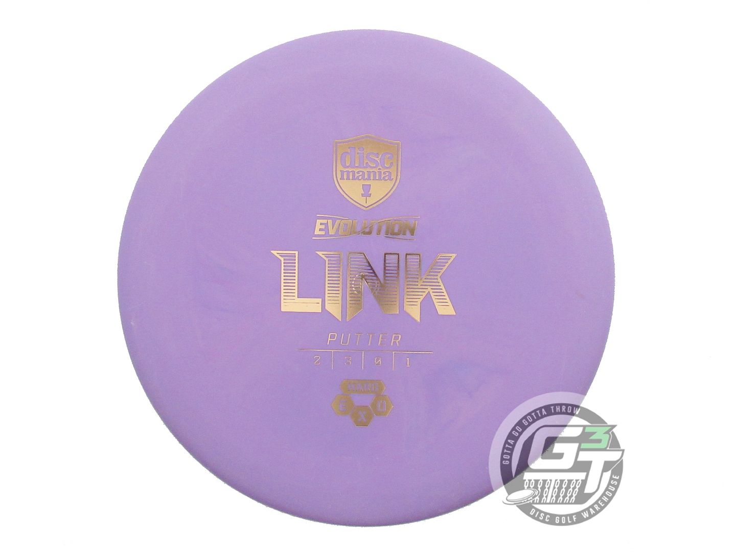 USED DiscMania EXO Hard Link 174g Purple Gold Foil Putter Golf Disc