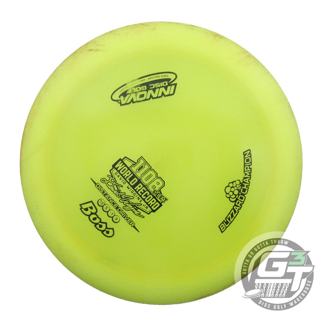 USED Innova Blizzard Boss 145g Yellow Black Stamp Distance Driver Golf Disc
