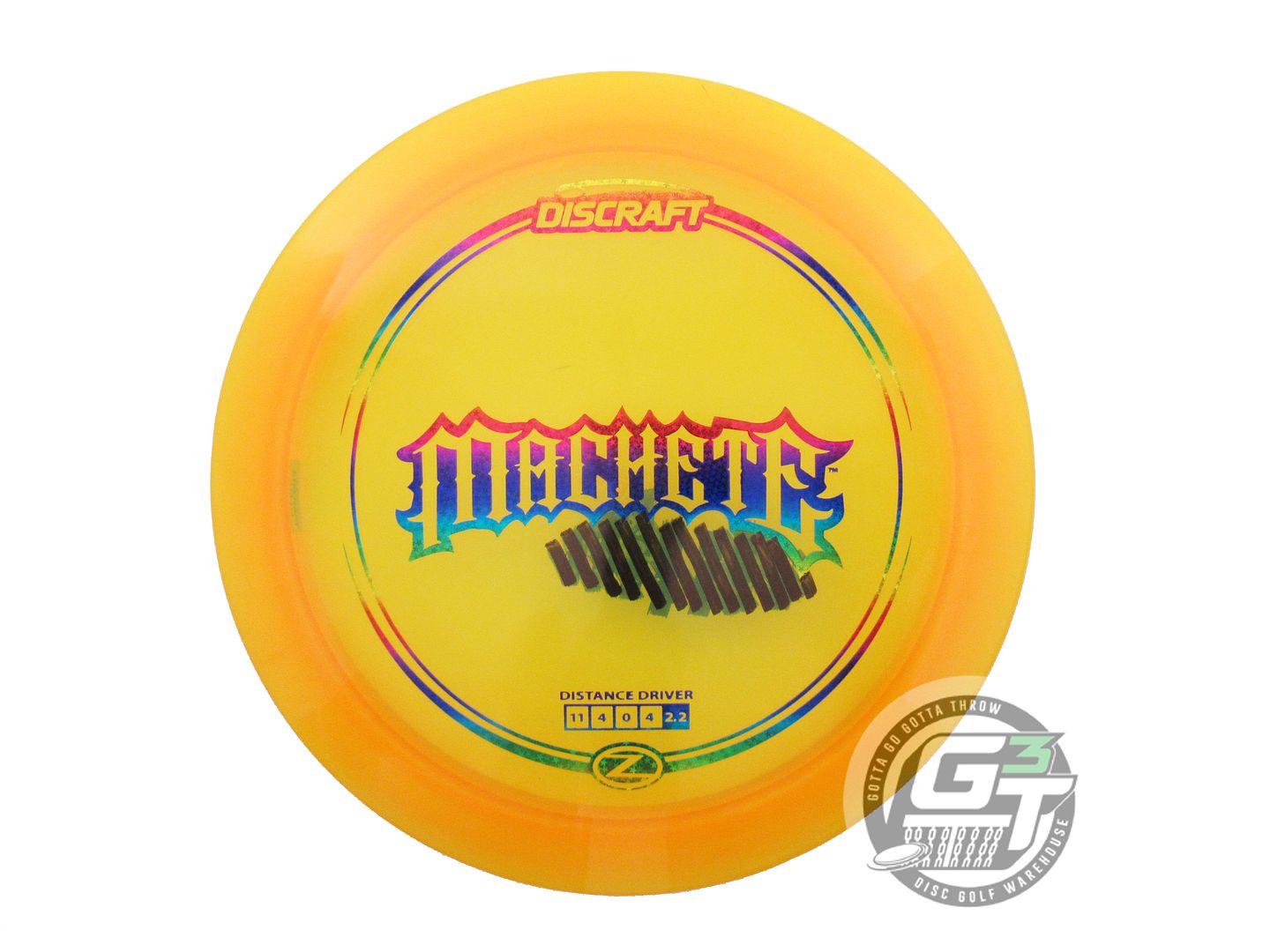 USED Discraft Z Machete 180g Orange Rainbow Star Foil Distance Driver Golf Disc
