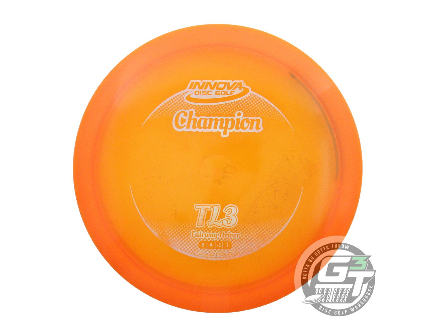 USED Innova Champion TL3 174g Orange Silver Holo Foil Fairway Driver Golf Disc