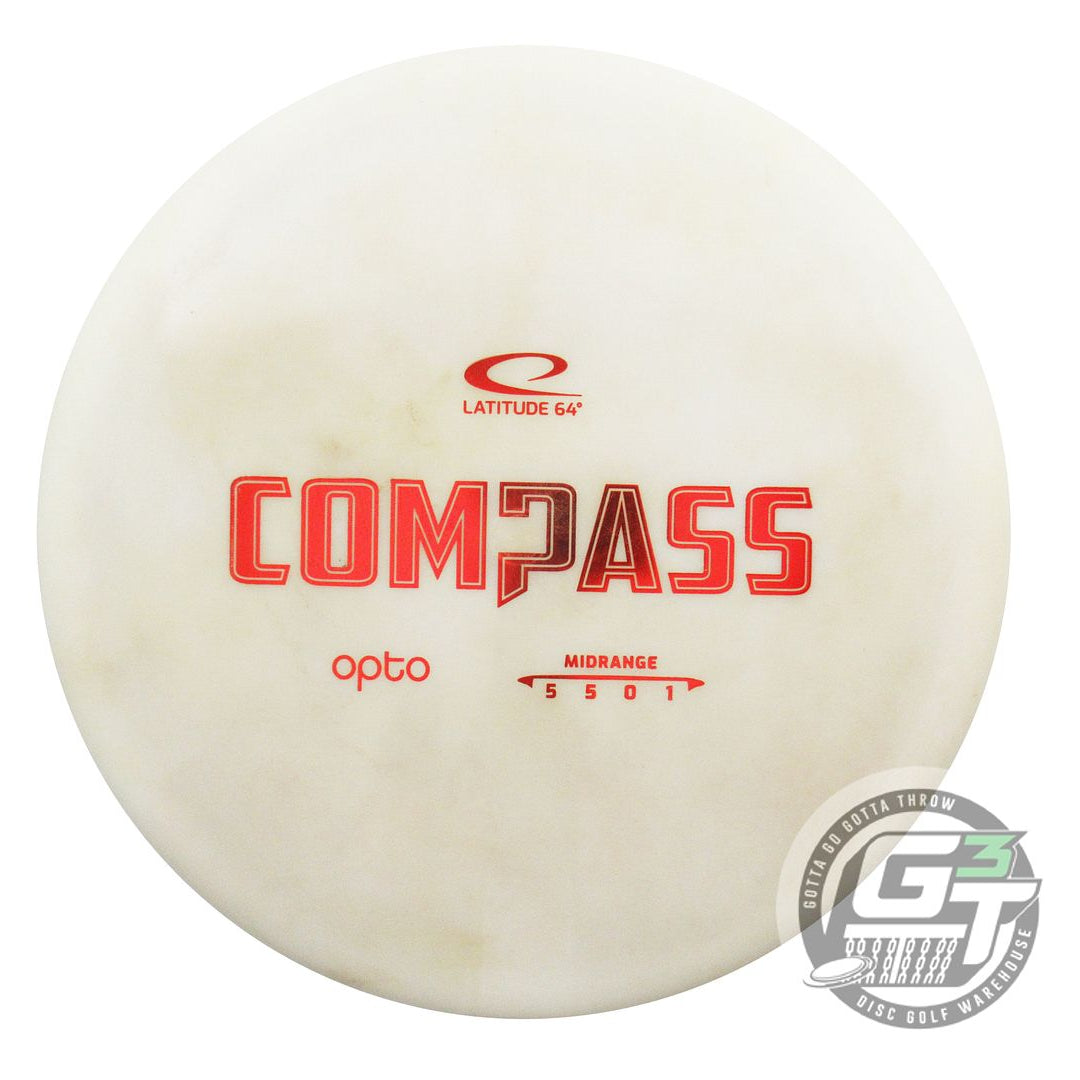USED Latitude 64 Opto Compass 179g White Red Foil Midrange Golf Disc