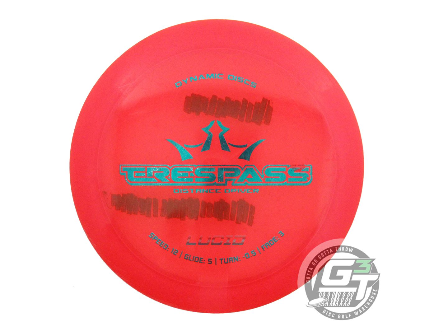 USED Dynamic Discs Lucid Trespass 171g Red Teal Foil Distance Driver Golf Disc