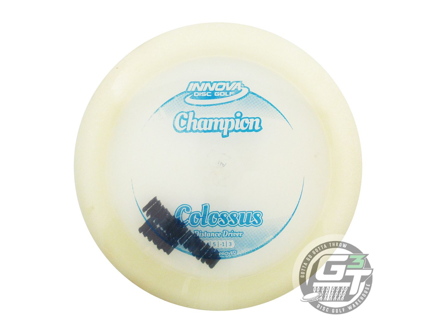 USED Innova Champion Colossus 169g White Blue Foil Distance Driver Golf Disc