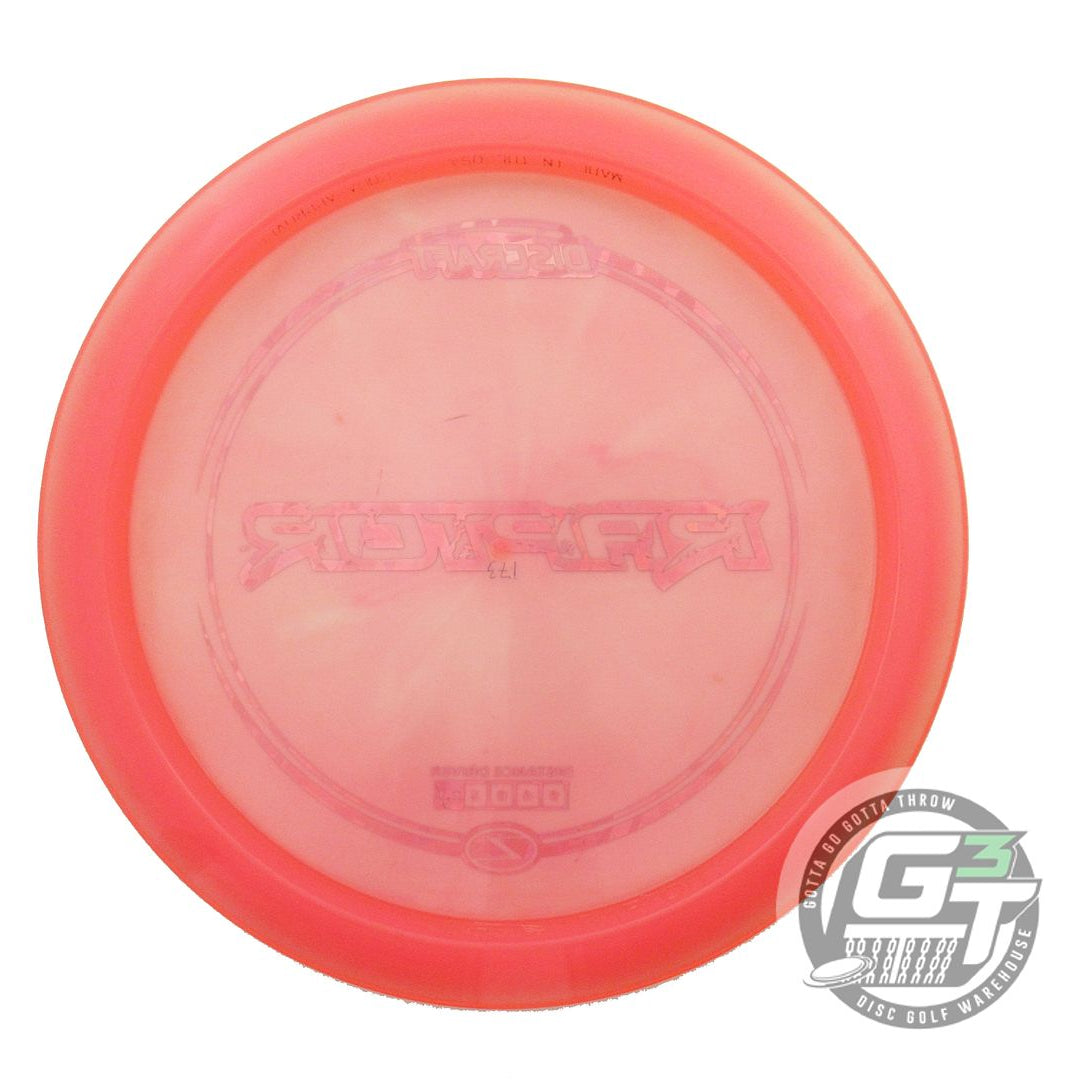 USED Discraft Z Raptor 173g Coral Teal Shatter Foil Distance Driver Golf Disc
