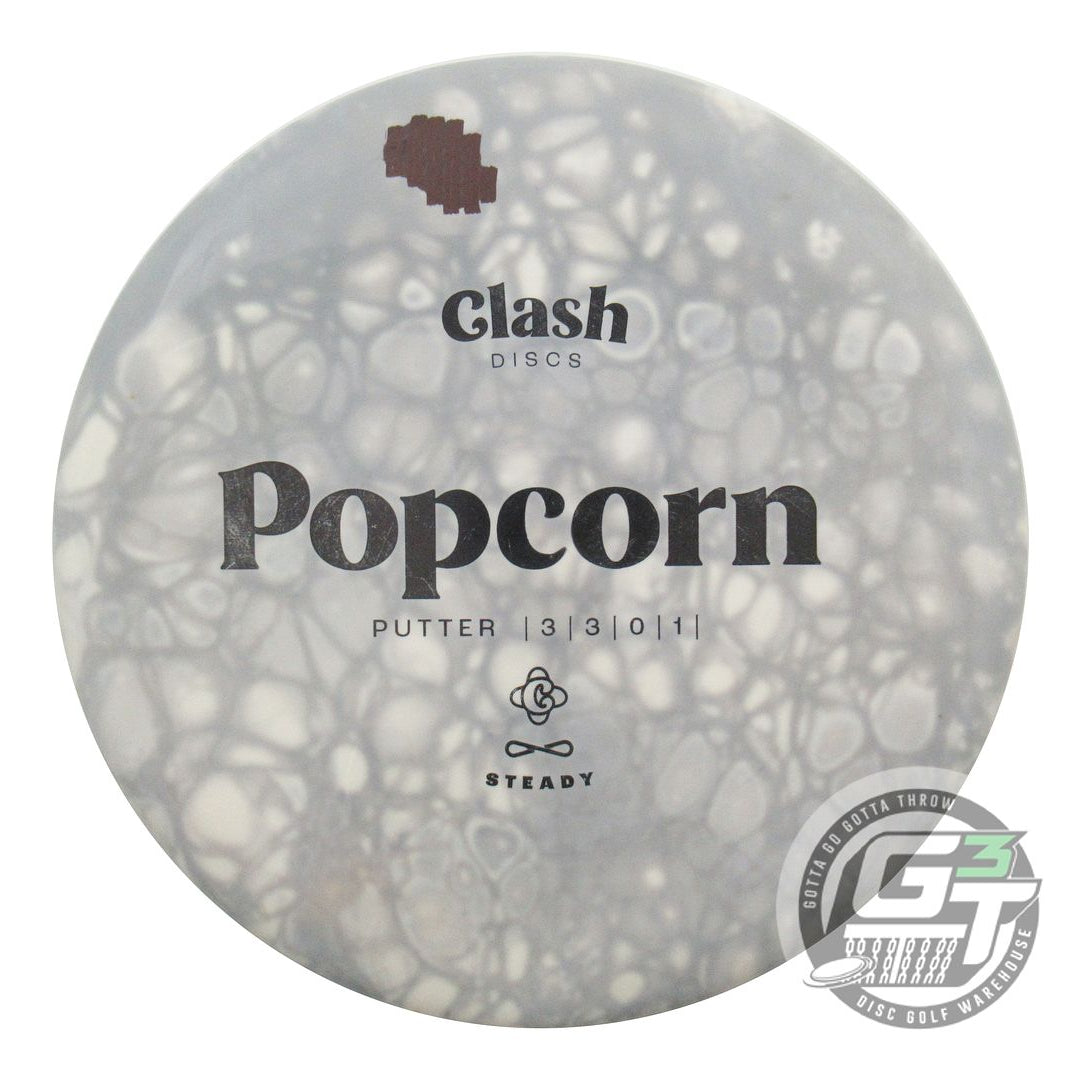USED Clash Discs Steady Popcorn 173g White HOME DYED Putter Golf Disc