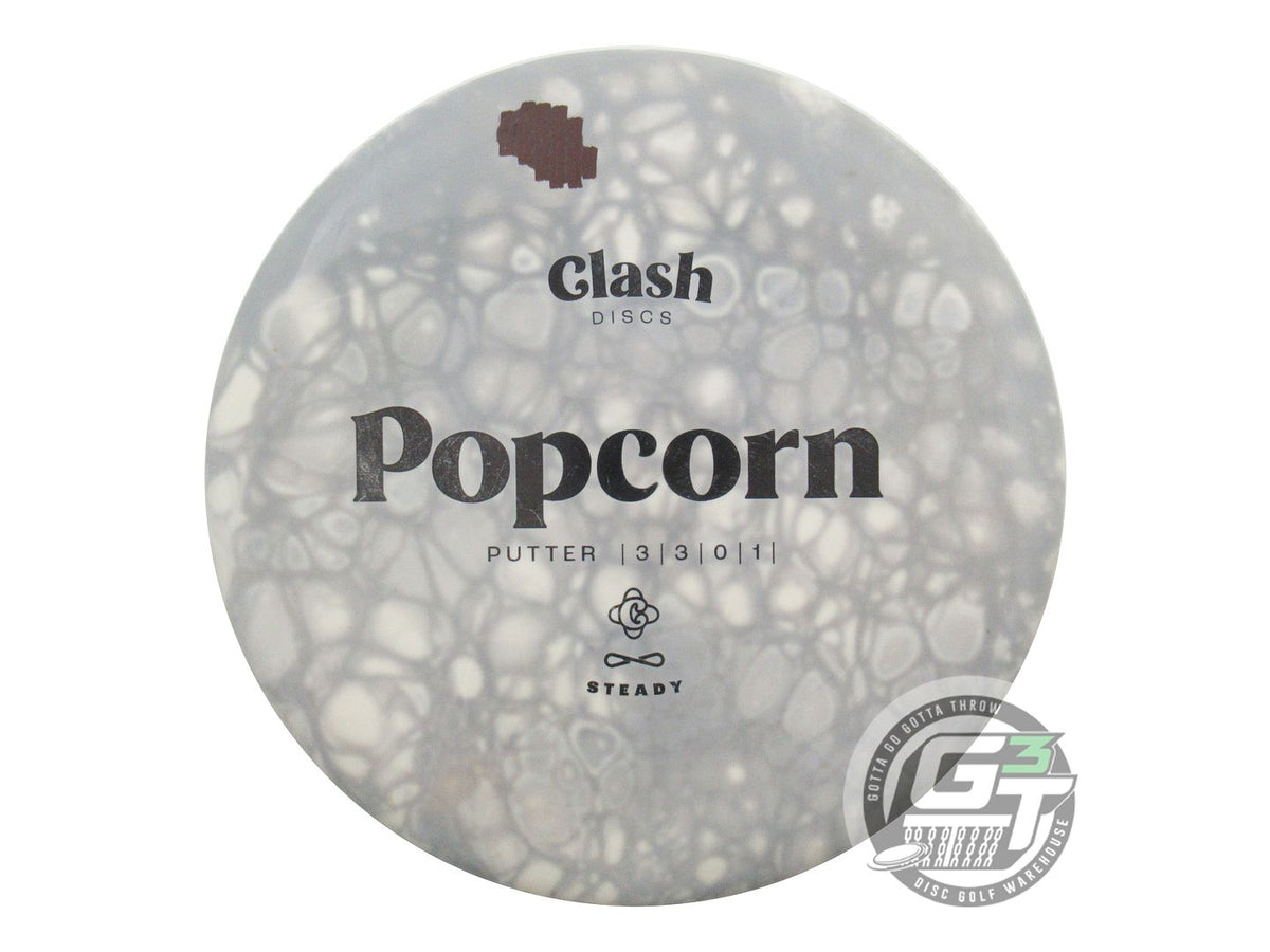 USED Clash Discs Steady Popcorn 173g White HOME DYED Putter Golf Disc