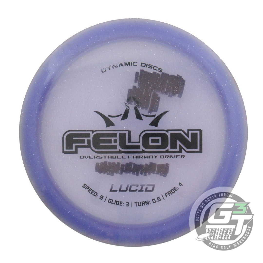 USED Dynamic Discs Lucid Felon 173g Purple Black Stamp Fairway Driver Golf Disc