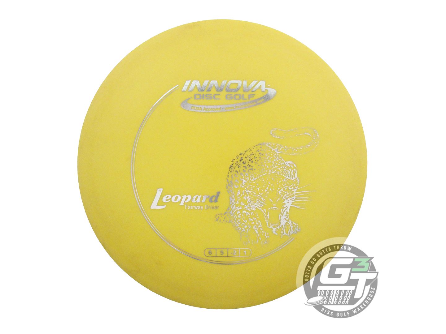 USED Innova DX Leopard 146g Yellow Silver Foil Fairway Driver Golf Disc