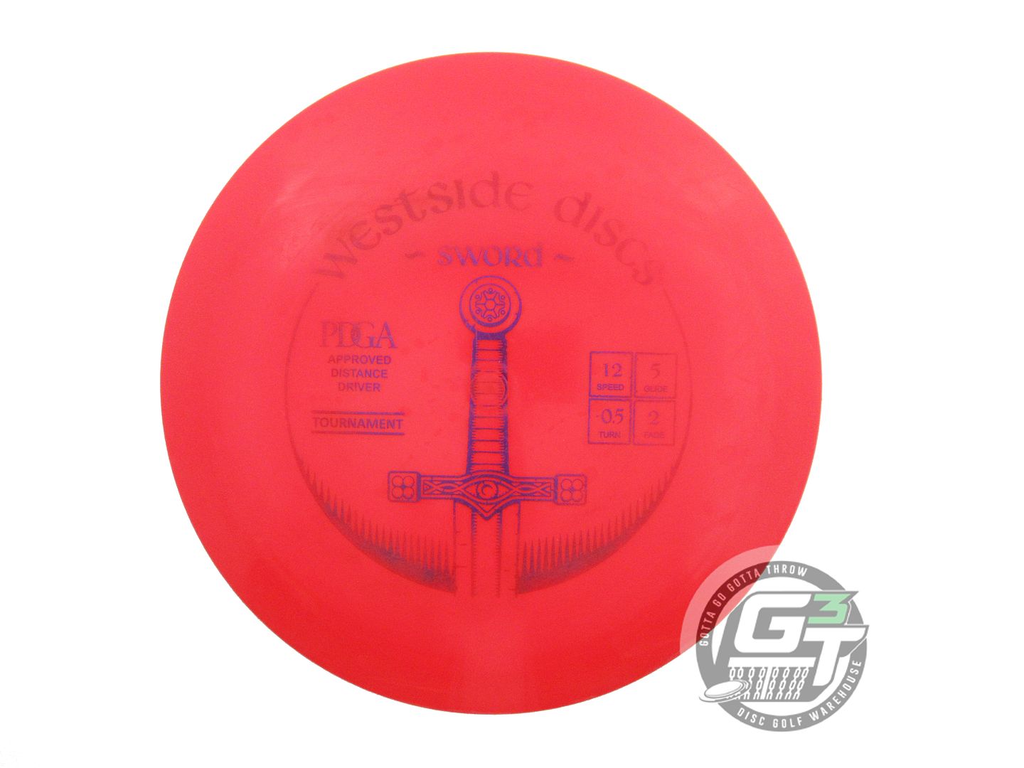 USED Westside Discs Tournament Sword 172g Red Blue Foil Distance Driver Disc