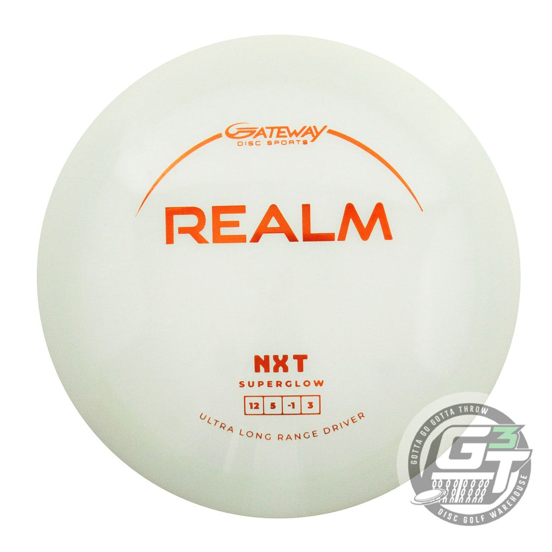NOS Gateway NXT Glow Realm 178g Orange Foil Distance Driver Golf Disc