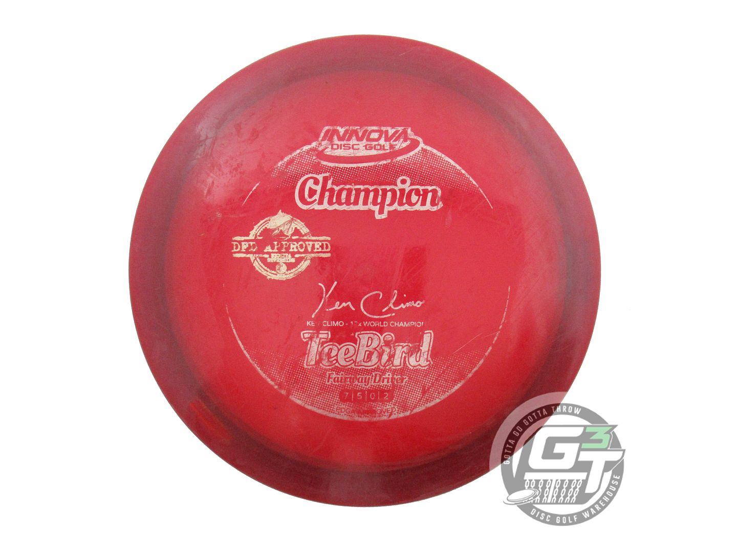 USED Innova Champion Teebird 173g Deep Red Silver Stamp Fairway Driver Golf Disc