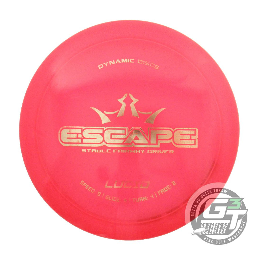 USED Dynamic Discs Lucid Escape 173g Red Gold Foil Fairway Driver Golf Disc