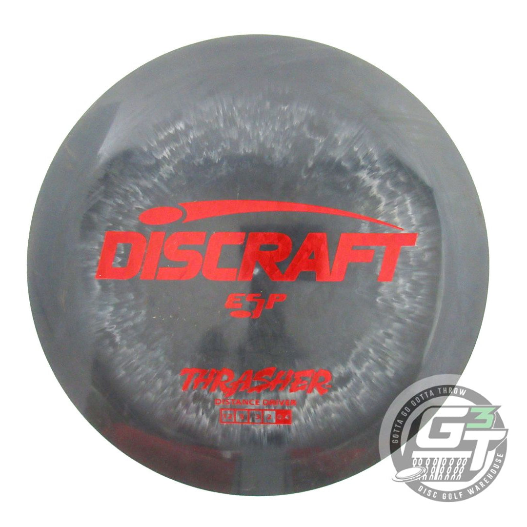 USED Discraft ESP Thrasher 175g Gray Red Shatter Foil Distance Driver Golf Disc