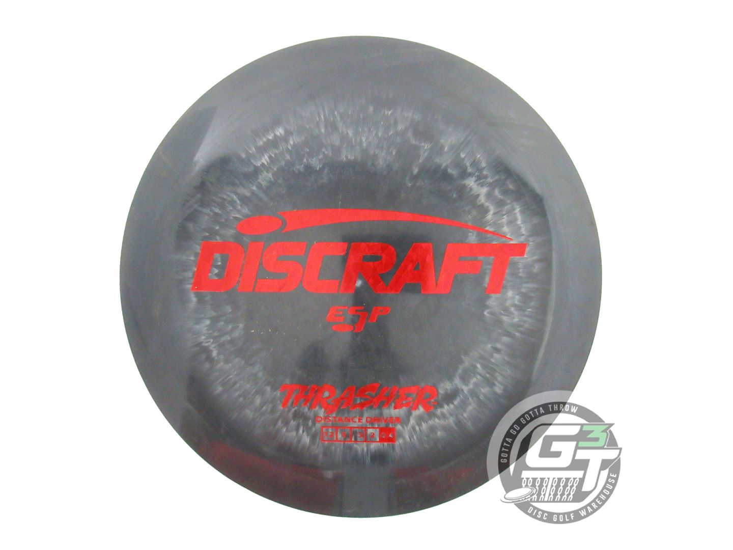 USED Discraft ESP Thrasher 175g Gray Red Shatter Foil Distance Driver Golf Disc