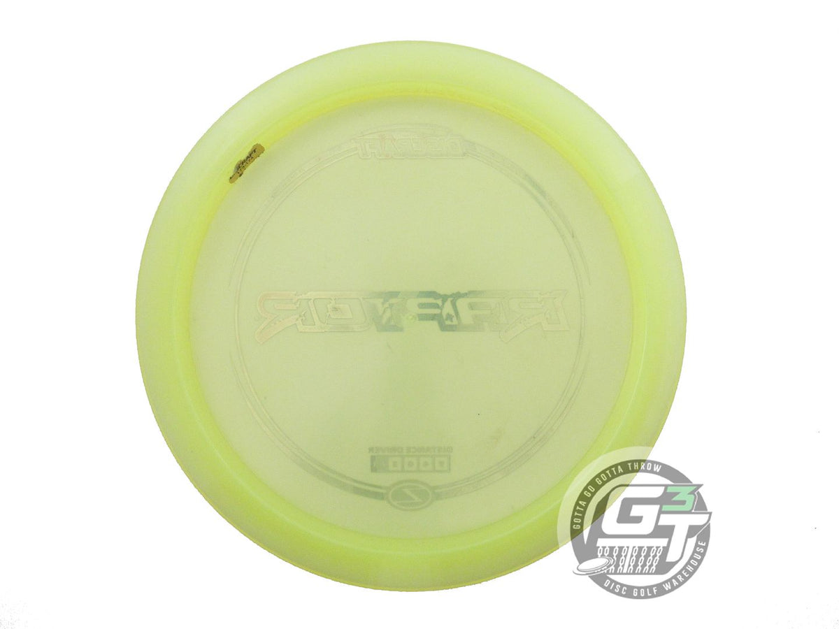 USED Discraft Z Raptor 175g Yellow Pink Camo Foil Distance Driver Golf Disc
