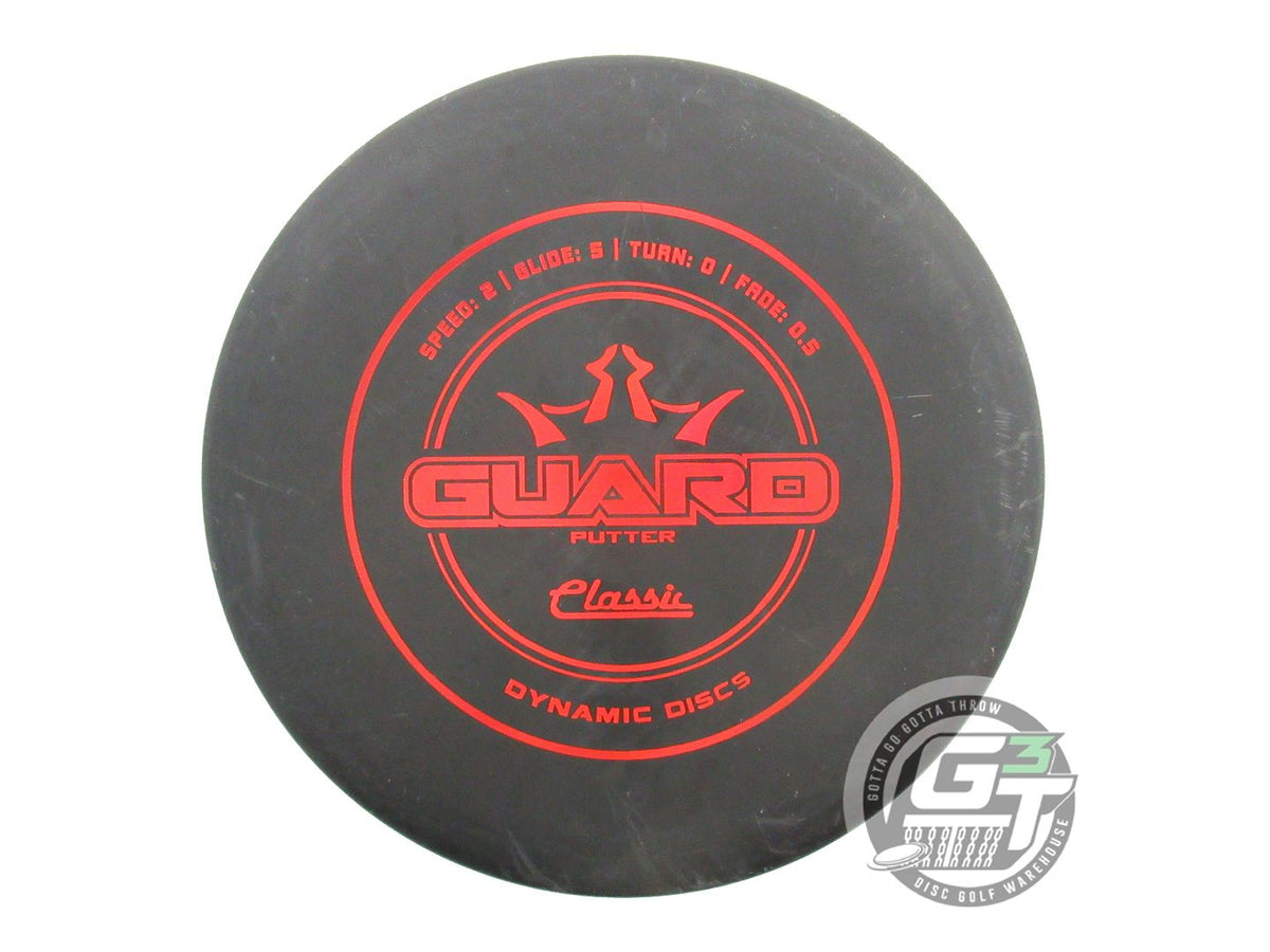 USED Dynamic Discs Classic Hard Guard 174g Black Red Foil Putter Golf Disc